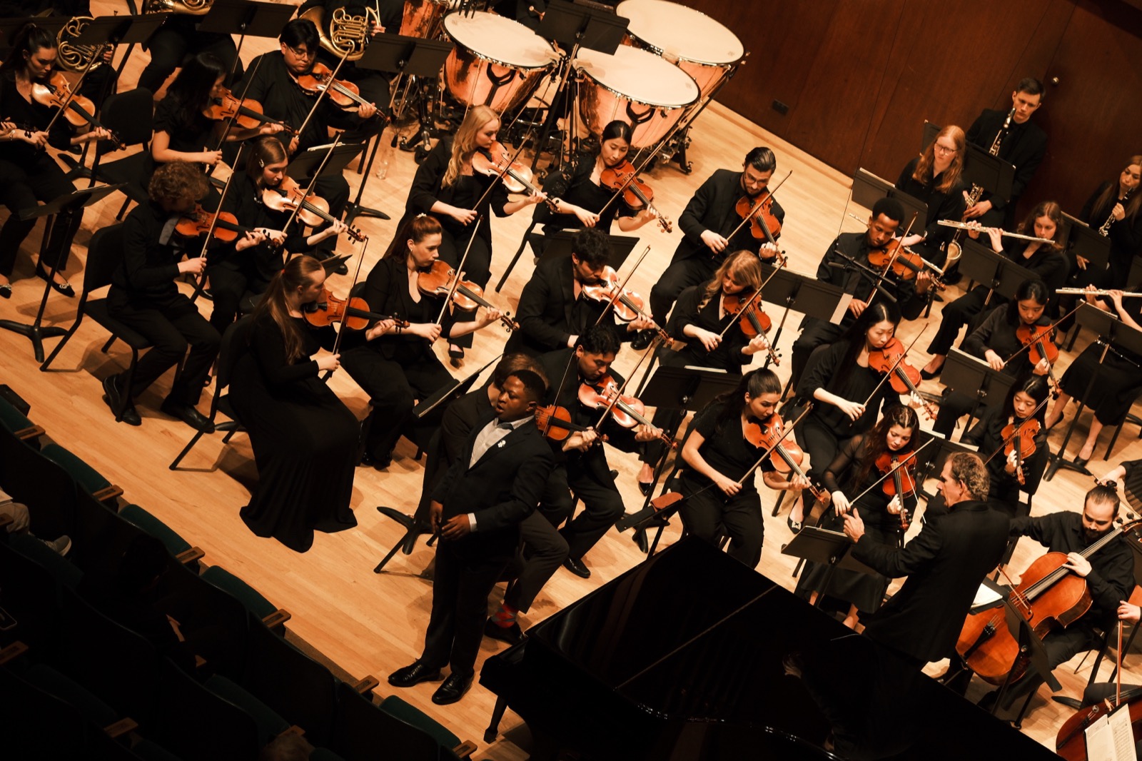 Orchestra performing onstage